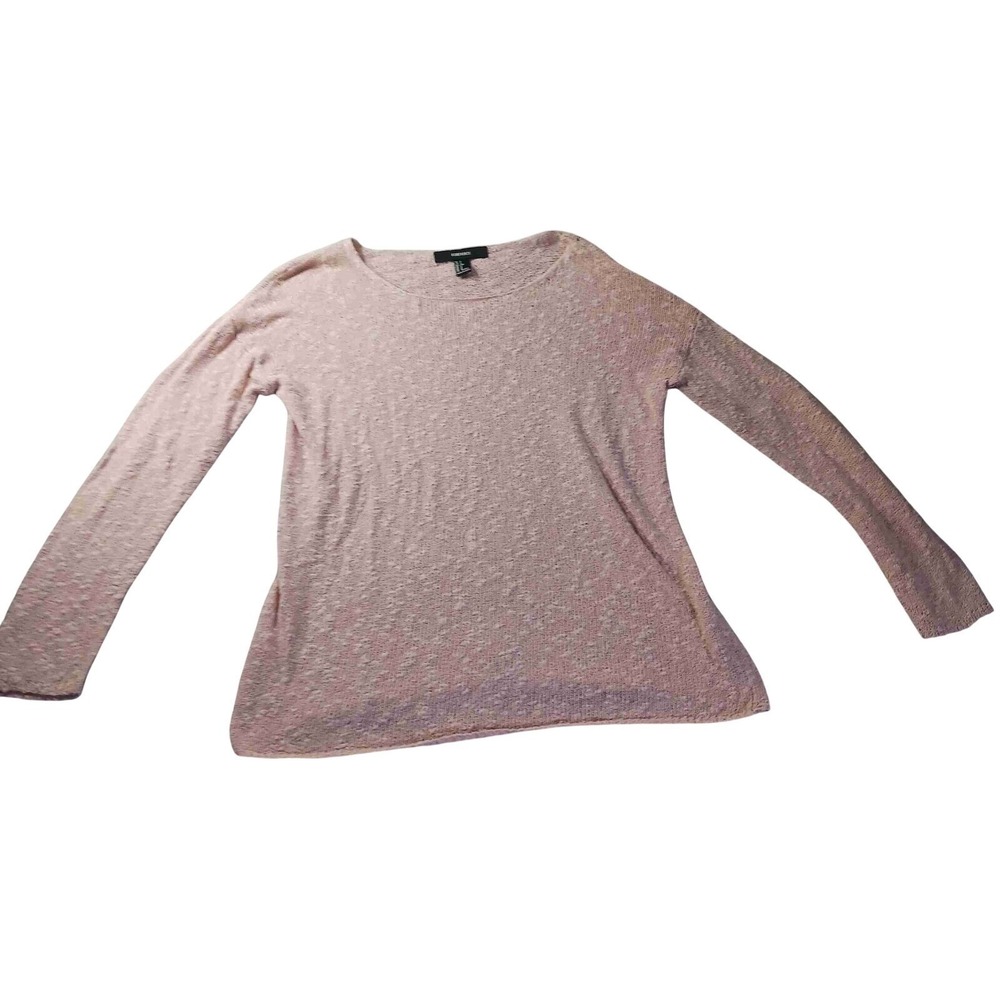 Forever 21 Women's Size S Pink Boat‎ Neck Lightweight Sweater Cozy Pastel